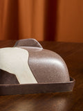 MADE.COM Brown Enzo butter dish 15cm, imported from the UK