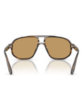 Emporio Armani pilot sunglasses with brown lenses and dark green frame (British brand)