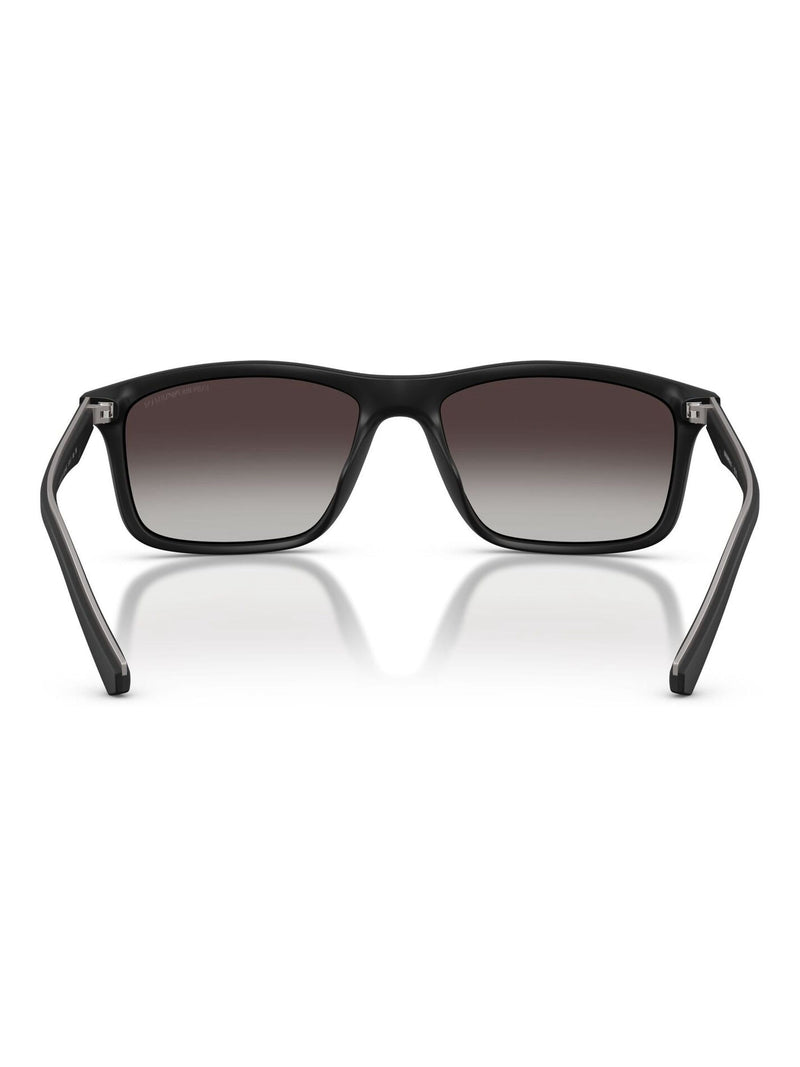 Emporio Armani pillow sunglasses with black matte frames (British brand)
