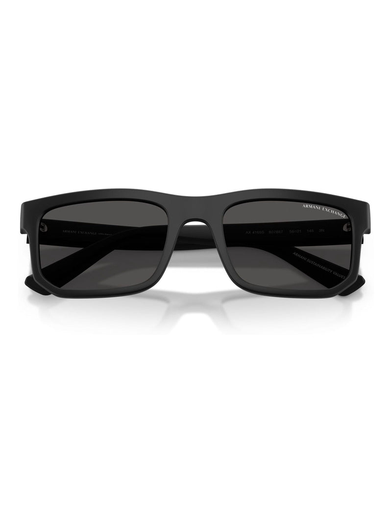 Armani Exchange square sunglasses matte black, UK version