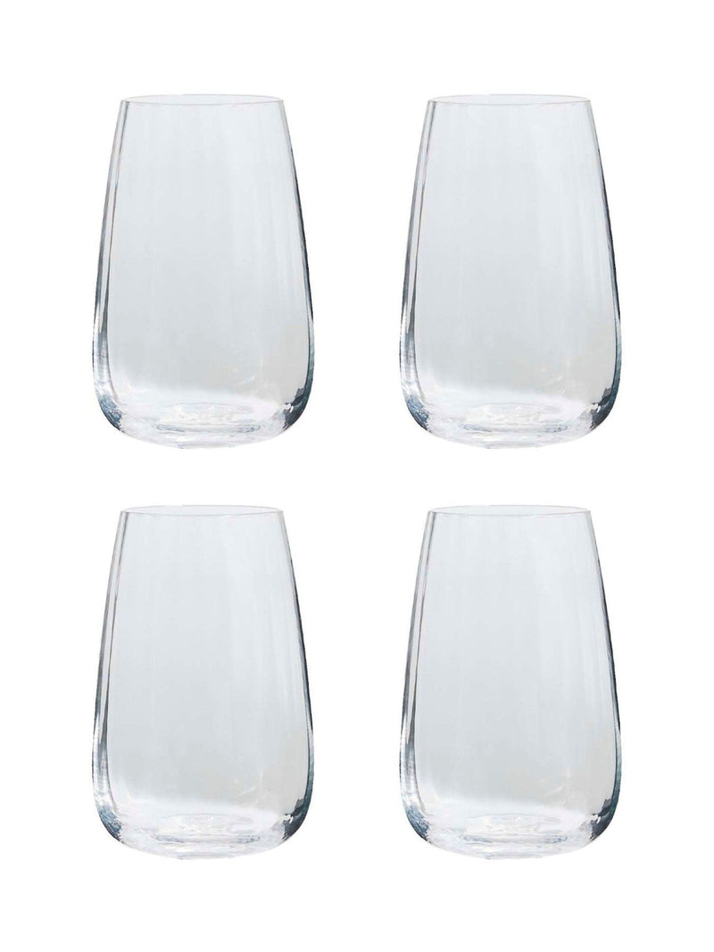 Dibor clear bevelled highball tumblers set of 4 - British product