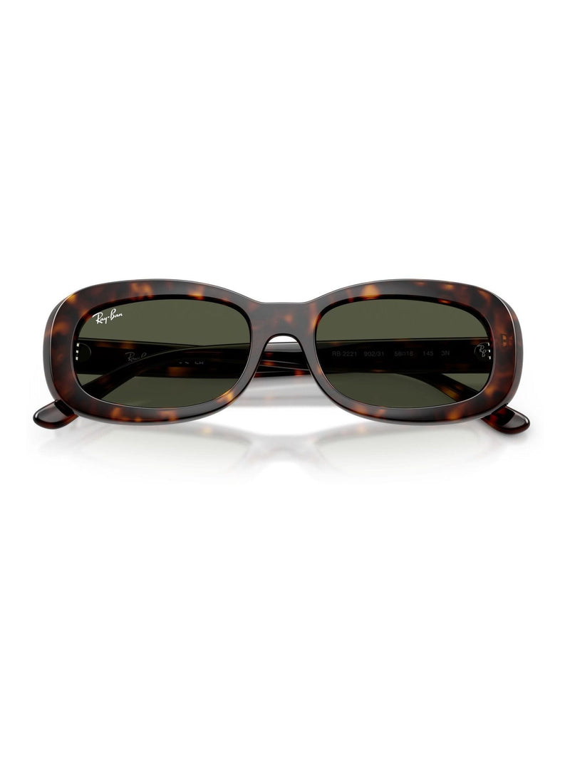Ray-Ban RB2221 black sunglasses with green lenses - British product