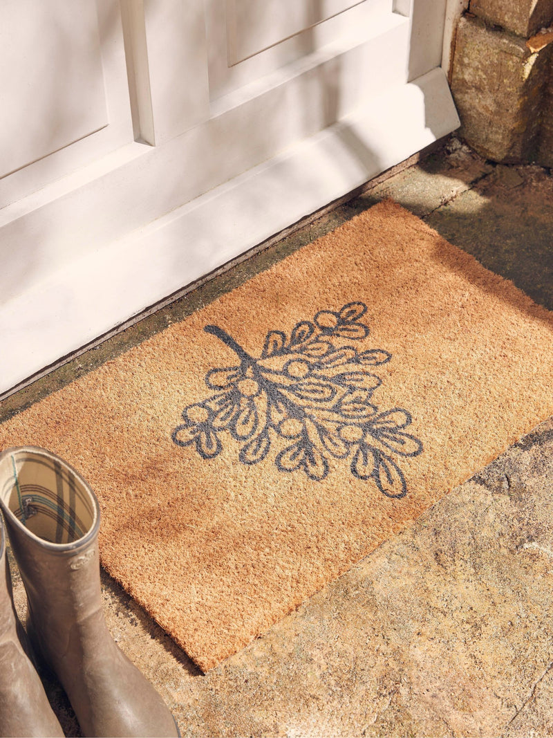 Cox & Cox natural mistletoe doormat 65x40cm - British product