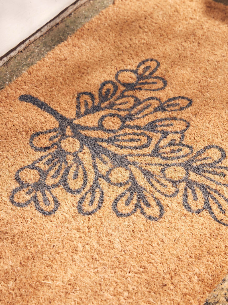 Cox & Cox natural mistletoe doormat 65x40cm - British product