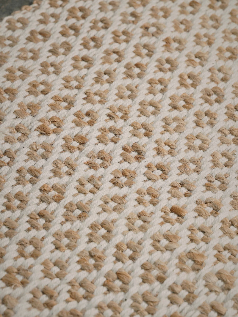 Cox & Cox natural geometric jute doormat 65x42cm, UK version