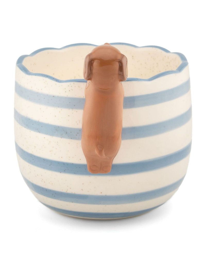 Sass & Belle blue peeking sausage dog planter small, UK version