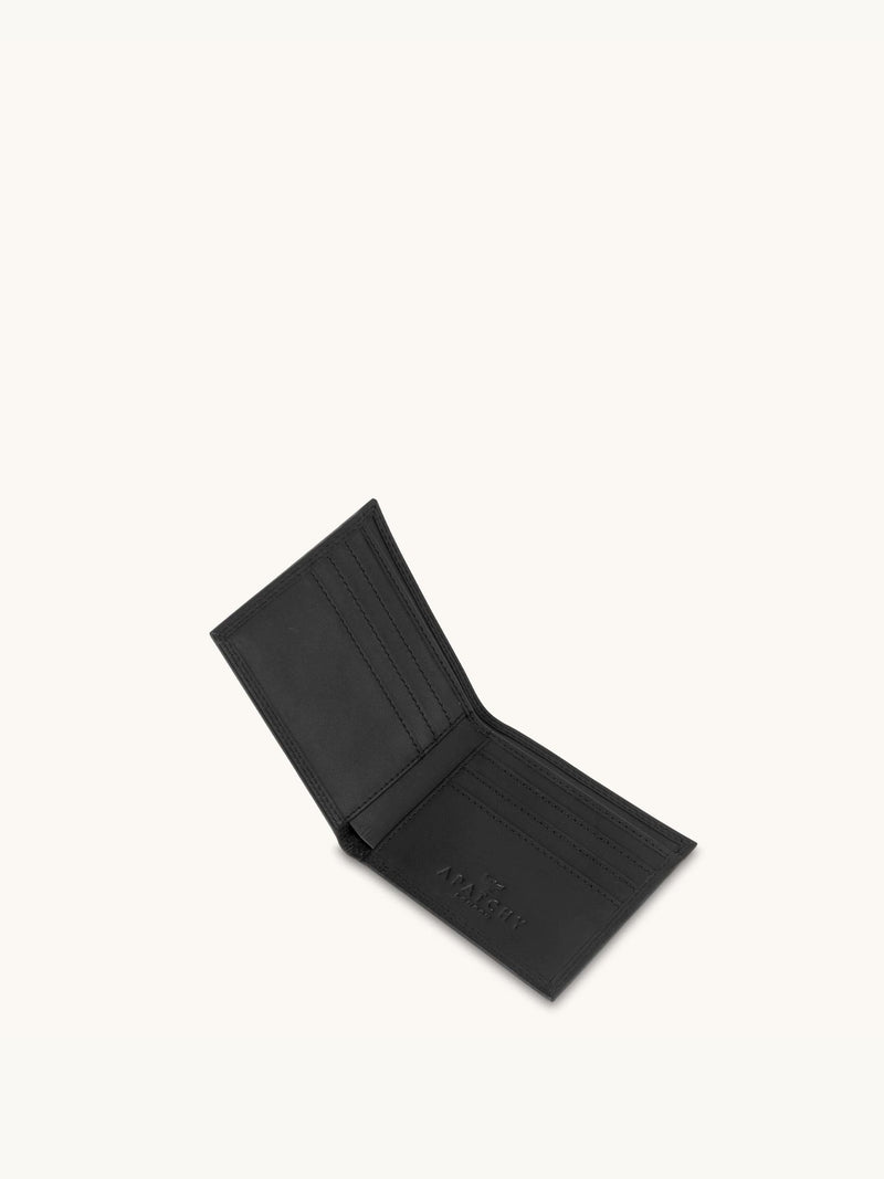 Apatchy black leather wallet - British product