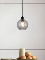 Next Searchlight Matt Black and Smoke 1 Light Glass Pendant Ceiling Light- Buy online at McGrocer