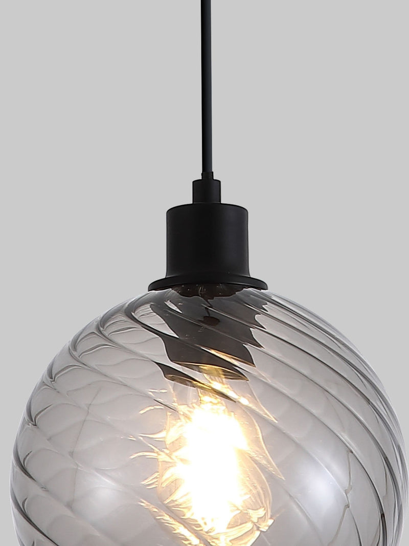 Searchlight smoke glass pendant ceiling light (British brand)