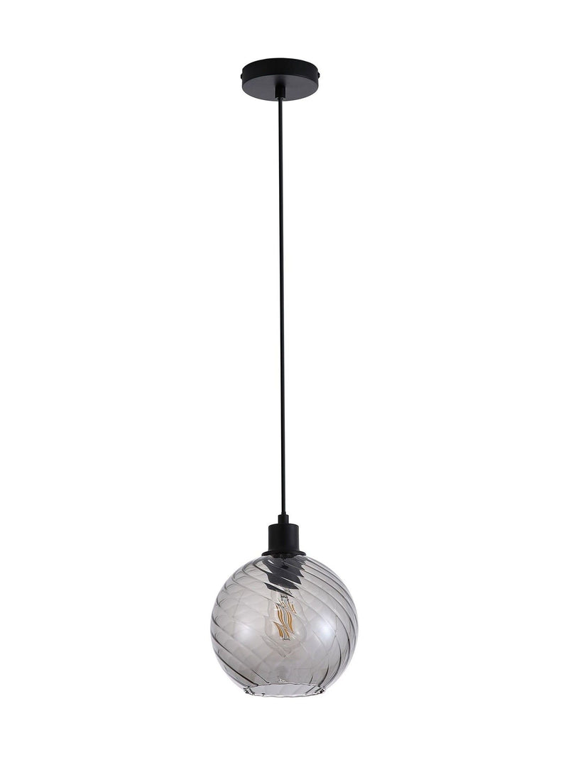 Searchlight smoke glass pendant ceiling light (British brand)