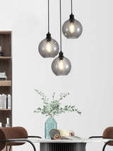Next Searchlight Black 3 Light Glass Multi Drop Pendant Ceiling Light- Buy online at McGrocer