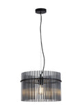 Searchlight black smoked glass pendant light 40cm (British brand)
