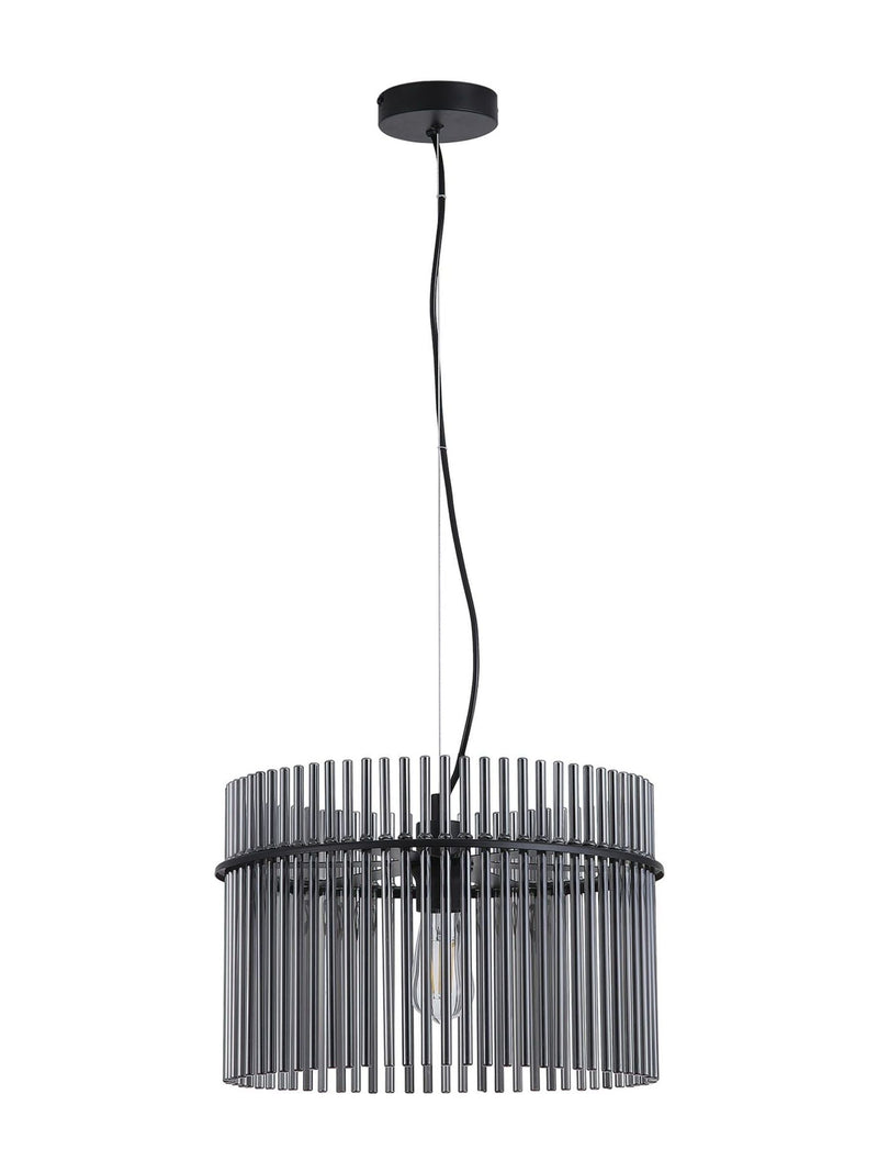 Searchlight black smoked glass pendant light 40cm (British brand)