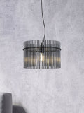 Searchlight black smoked glass pendant light 40cm (British brand)