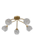 Searchlight Gold 5 light flush ceiling light (British brand)