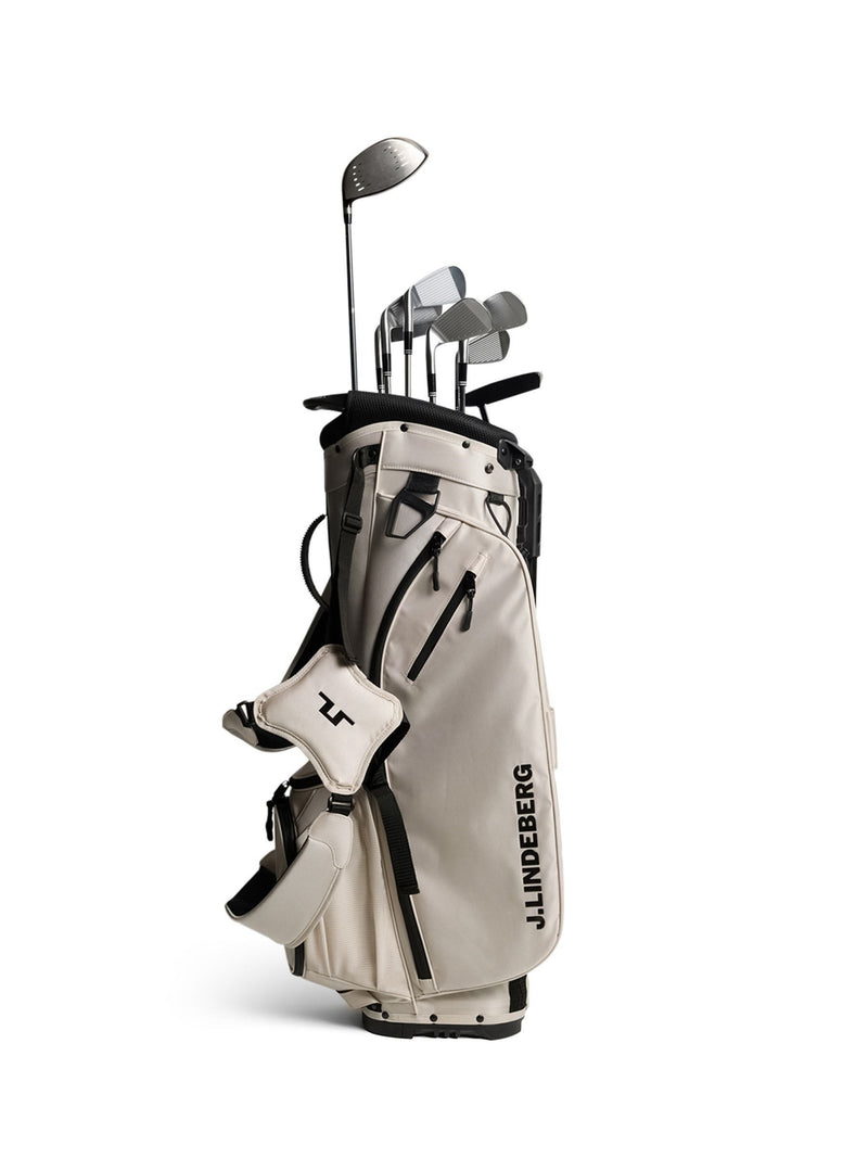 J.Lindeberg cream flare golf bag, imported from the UK