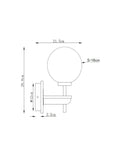 Archer wall light in dark natural wood with brass accents, British product
