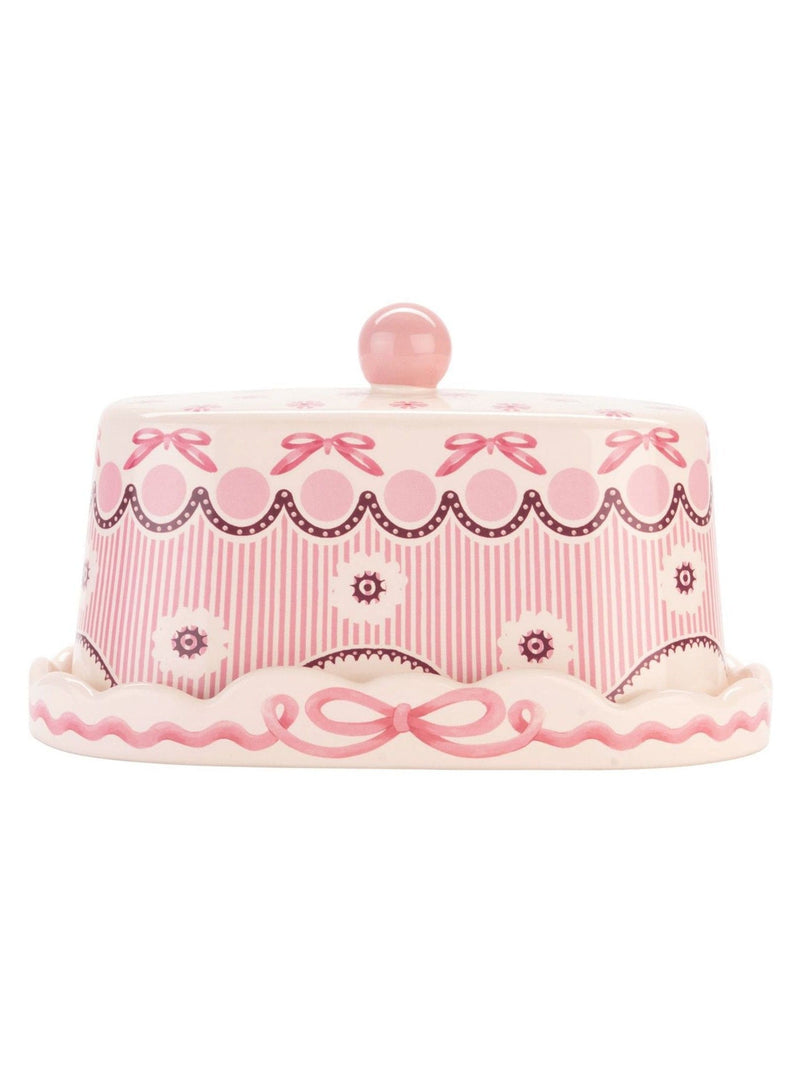 Cath Kidston pink Spitalfields Silk butter dish, UK version