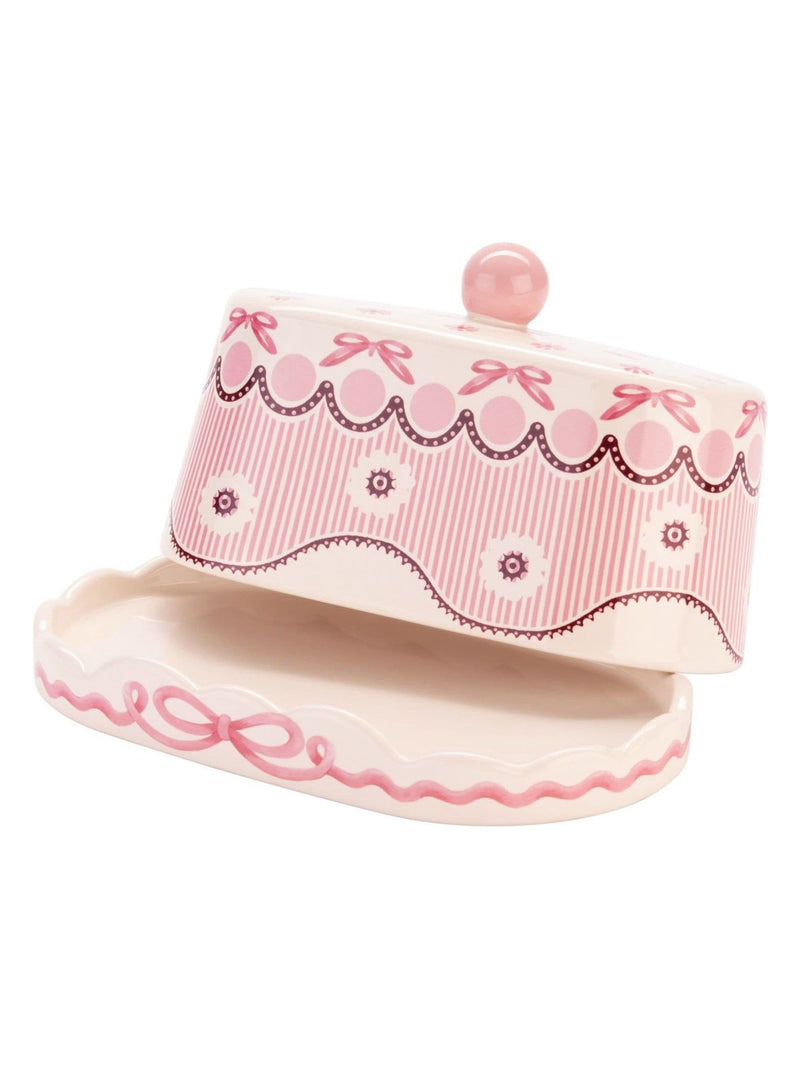 Cath Kidston pink Spitalfields Silk butter dish, UK version