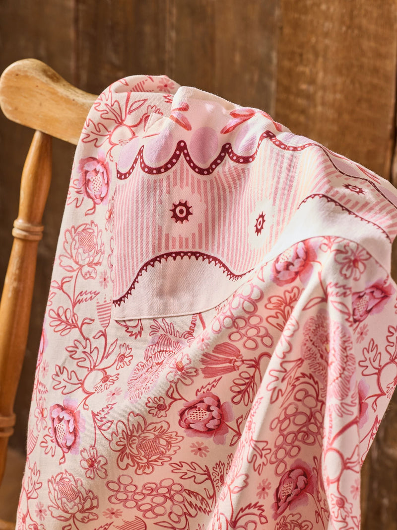 Cath Kidston pink Spitalfields silk apron one size - British product