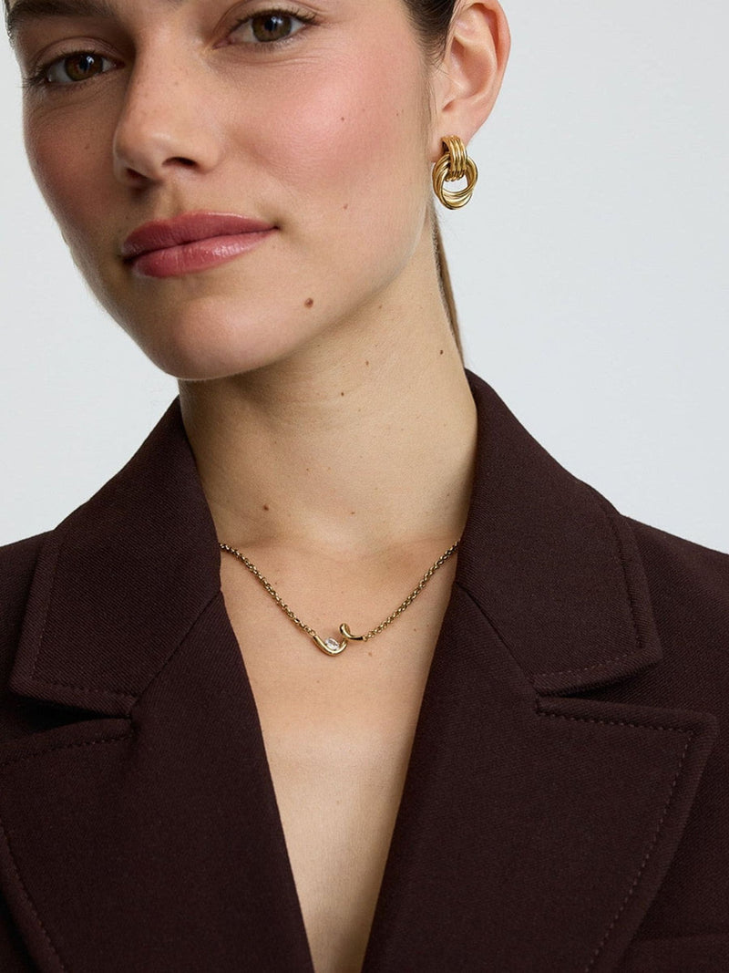 D.LOUISE gold knot chain necklace, imported from the UK