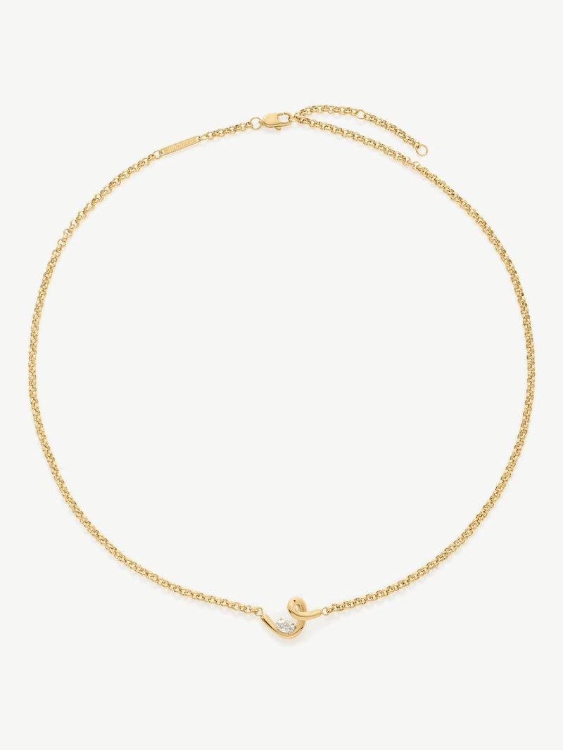 D.LOUISE gold knot chain necklace, imported from the UK