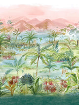 Next Clarke and Clarke Teal Kerala Indira Mural Wallcovering 135cm x 68.5cm- Buy online at McGrocer