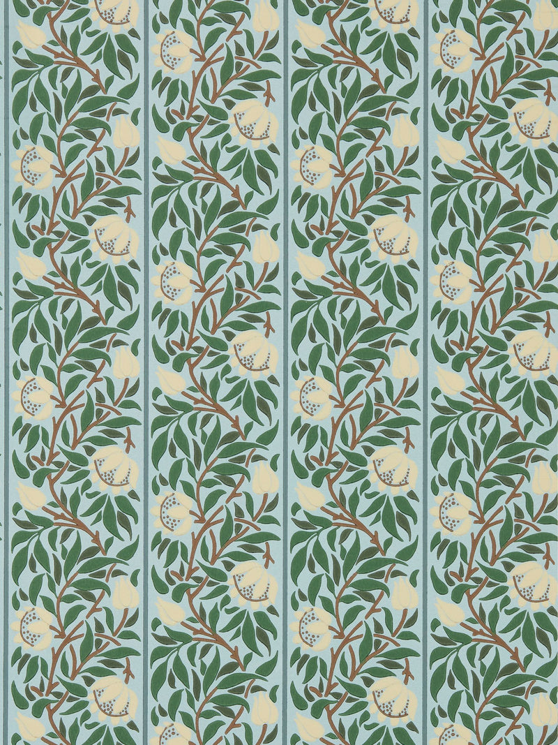 Morris & Co wallpaper soft blue trellis 10m - British product