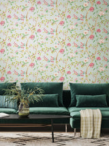 Next Hoopla Walls Seafoam Rose Bird Song Coral Mix Wallpaper - 10m x 50cm- Buy online at McGrocer