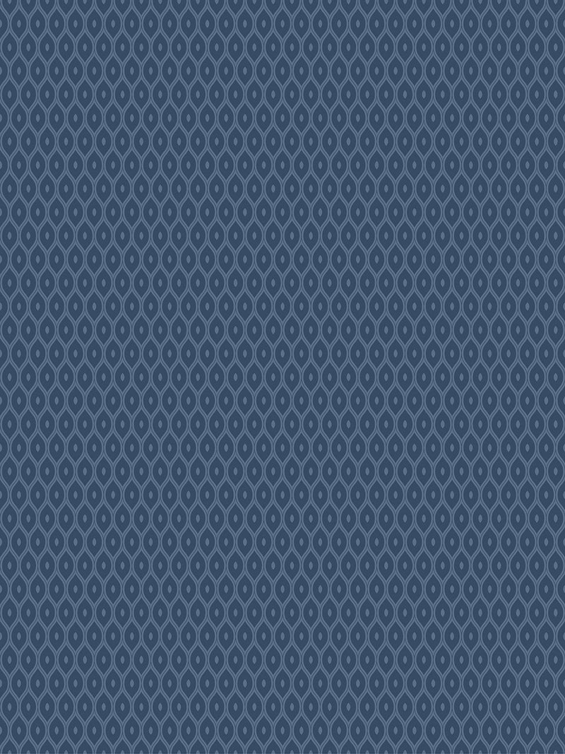 Hoopla Walls Indigo Tiny Ogee wallpaper 10m, imported from the UK