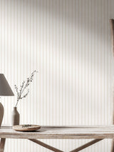 Next Hoopla Walls Stone Scallop Stripe Linen Wallpaper 10m x 50cm- Buy online at McGrocer