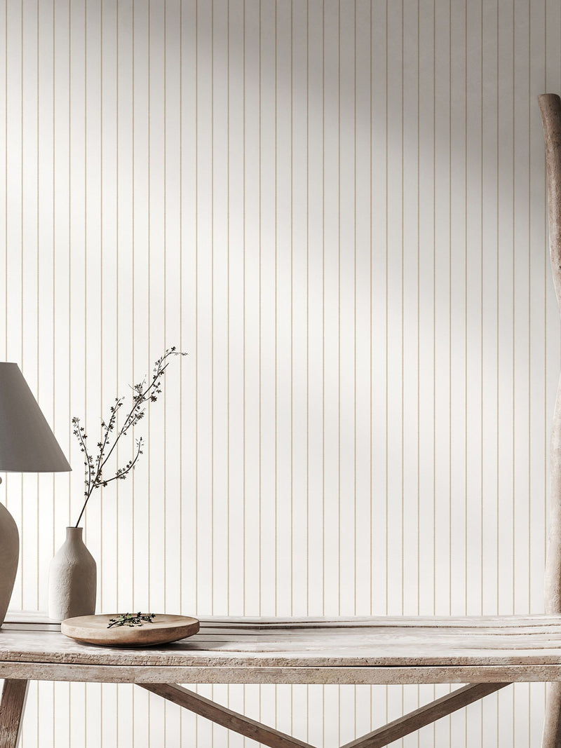 Hoopla Walls Scallop Stripe Linen wallpaper 10M - British product