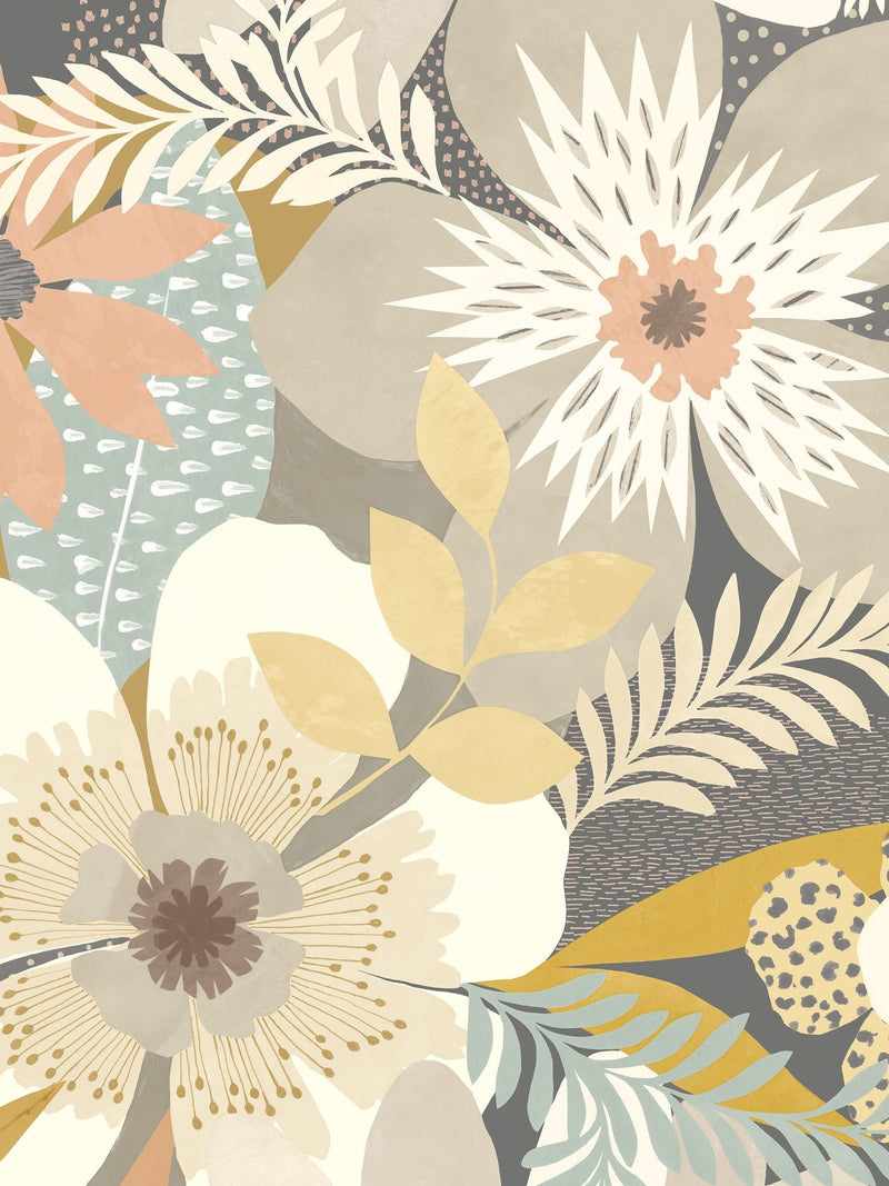 Ohpopsi Floral Riot wallpaper bold floral design 10m roll (British brand)