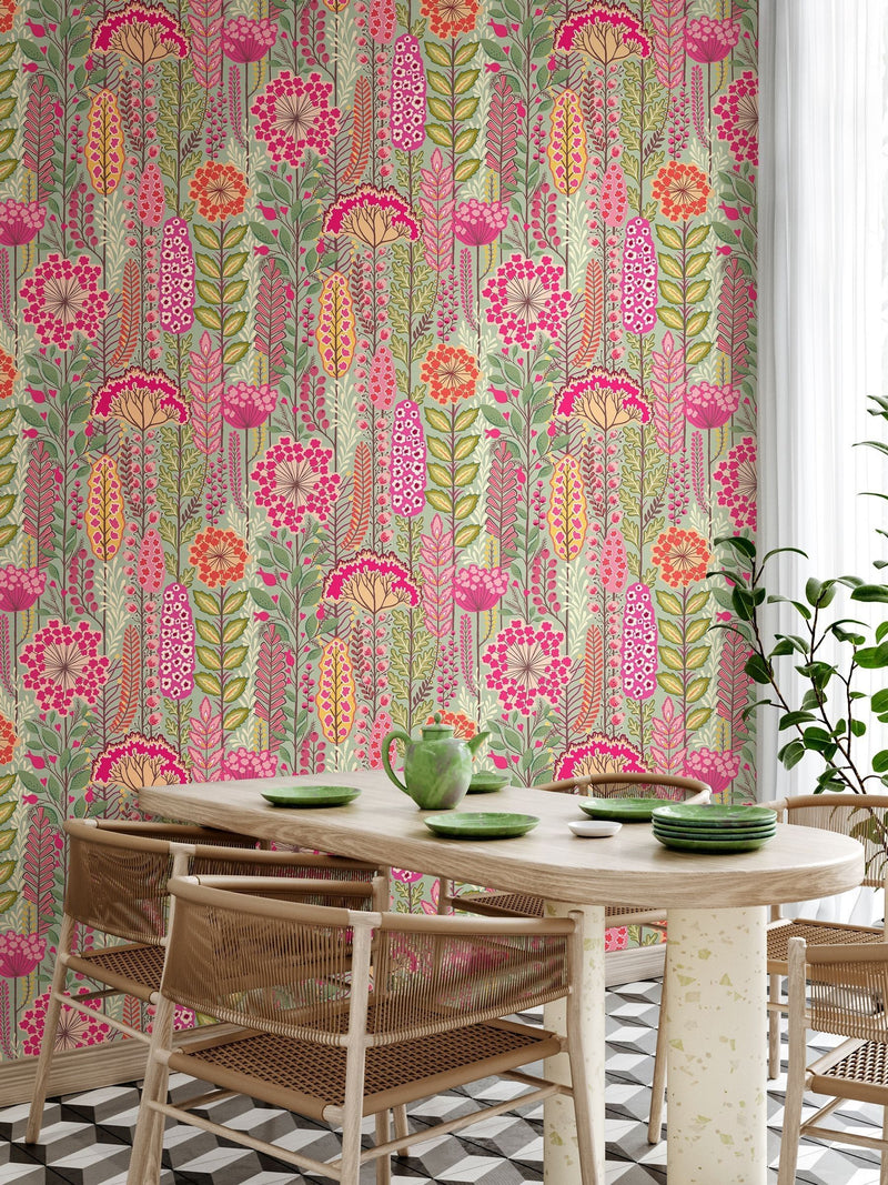 Ohpopsi Pistachio Mix Seedheads wallpaper 10m, UK version