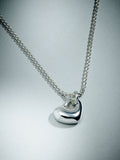Silver plated heart charm necklace, imported from the UK