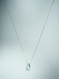 Silver plated pendant necklace with cubic zirconia, British product
