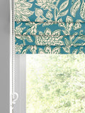 Land & Shore teal Rowallane roman blinds, UK version