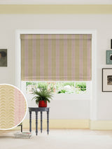 Next Land & Shore Multi Fintra Stripe Roman Blind in Yellow- Buy online at McGrocer