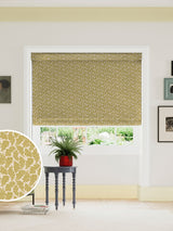 Next Land & Shore Ochre Oak Leaf Made to Measure Roman Blinds- Buy online at McGrocer