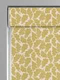 Land & Shore oak leaf roman blind yellow, imported from the UK