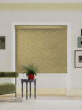 Land & Shore oak leaf roman blind yellow, imported from the UK