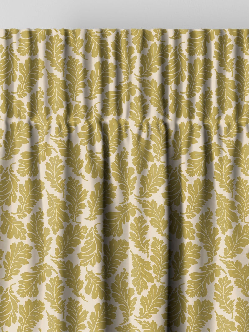 Land & Shore oak leaf made to measure curtain yellow (British brand)