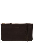 Pure Luxuries London brown Emalia leather clutch bag - British product