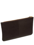 Pure Luxuries London brown Emalia leather clutch bag - British product