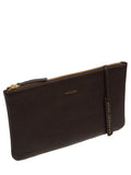 Pure Luxuries London brown Emalia leather clutch bag - British product