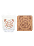 Something Different Viking compass lowball glass with coaster, UK version