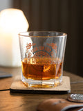 Something Different Viking compass lowball glass with coaster, UK version