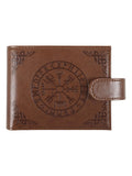 Something Different brown Viking compass faux leather wallet (British brand)