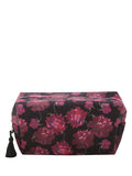 Something Different black dark romance floral print makeup bag, imported from the UK
