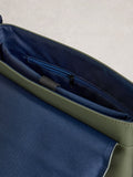 White Stuff Alec rubberised cross-body bag in green - British product
